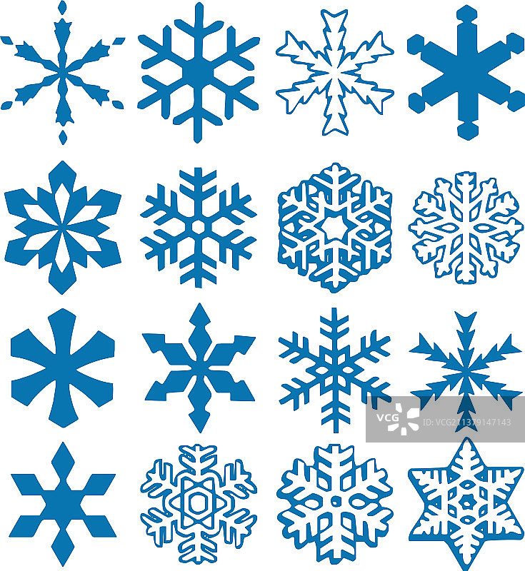 雪花图标背景设置为蓝色图片素材