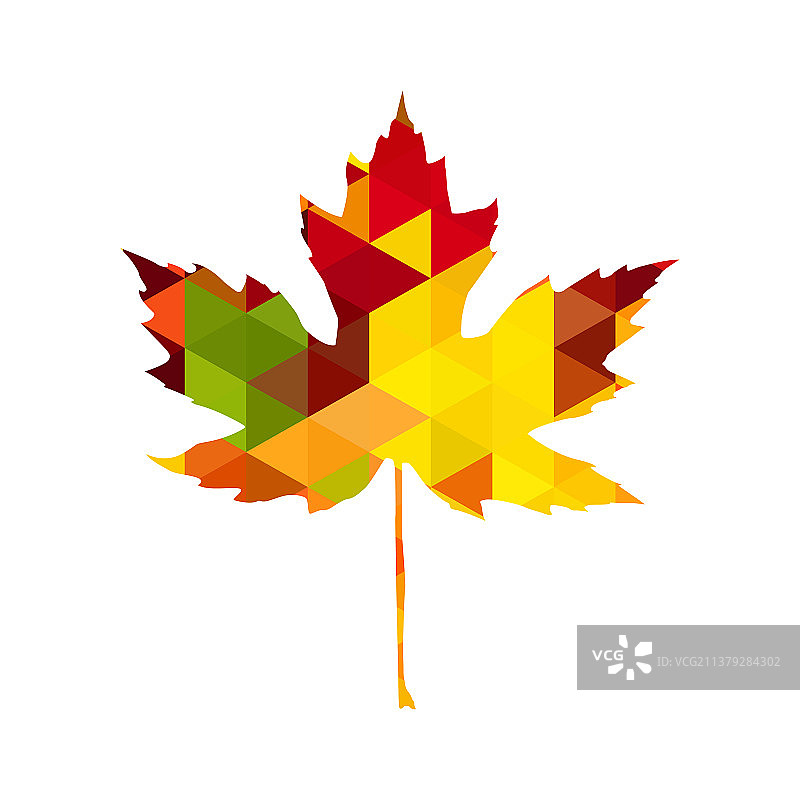 秋天的枫叶三角形图片素材