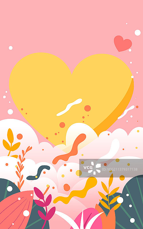 520情人节浪漫求爱插画甜蜜爱情情侣海报图片素材