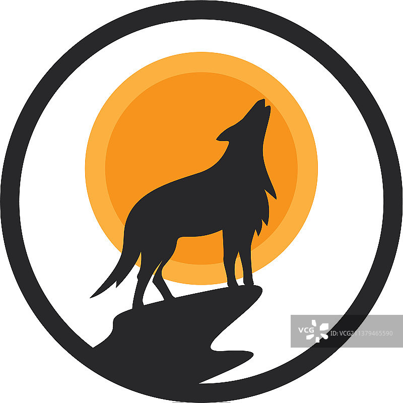 狼的标志图片素材