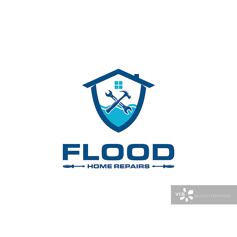 洪水标志设计模板的家庭修理图片素材
