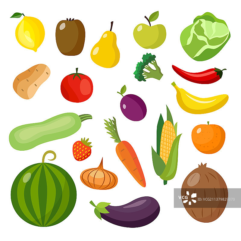 孤立的食物-五颜六色的水果和图片素材