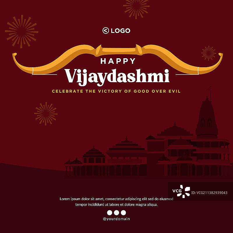 横幅设计的快乐vijaydashami图片素材