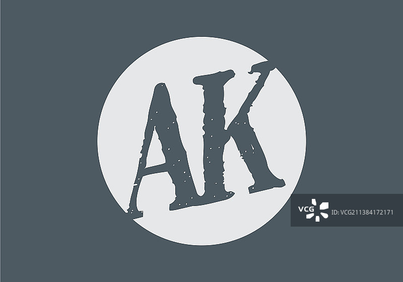 ak首字母的独特形状图片素材