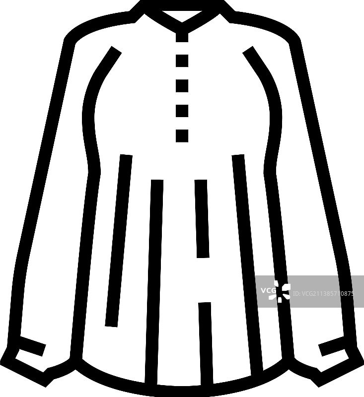 女衬衫面料穿线条icon图片素材