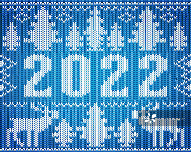 编织圣诞斯堪的纳维亚图案新的2022年图片素材