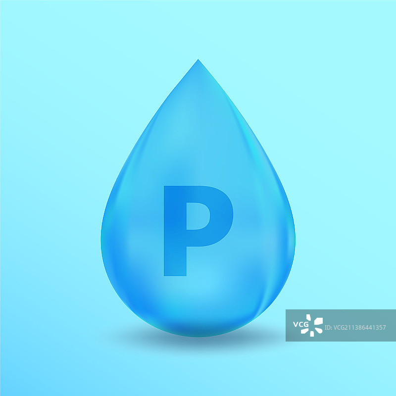 逼真的矿物滴p磷设计蓝色图片素材