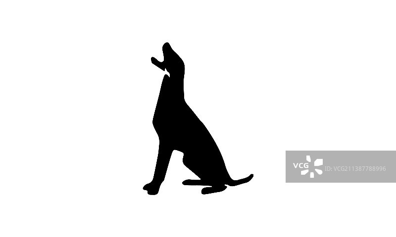 黑白狗标志设计图片素材
