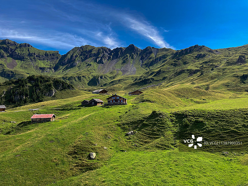 瑞士哈斯利托山的徒步区图片素材