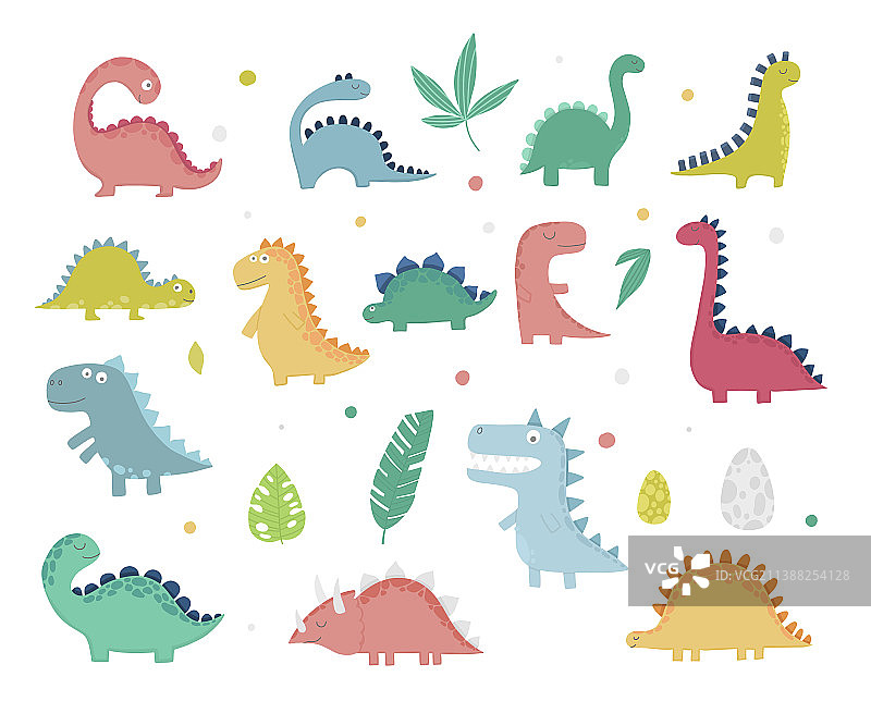 可爱的恐龙集卡通恐龙恐龙图片素材