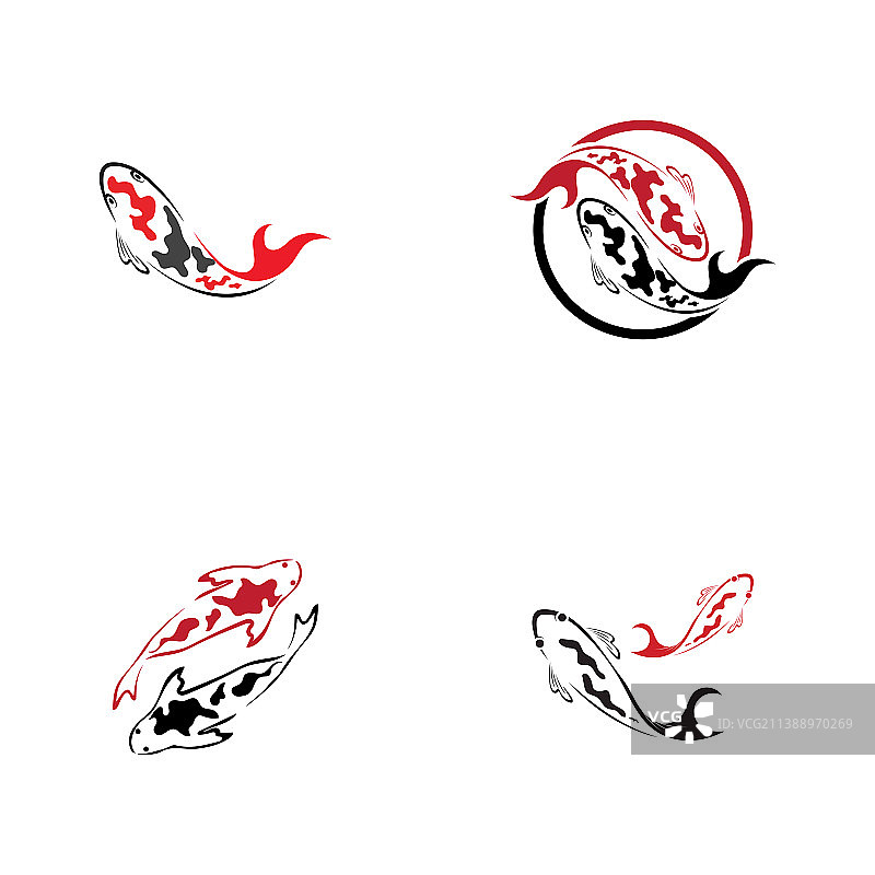 锦鲤的标志设计理念图片素材