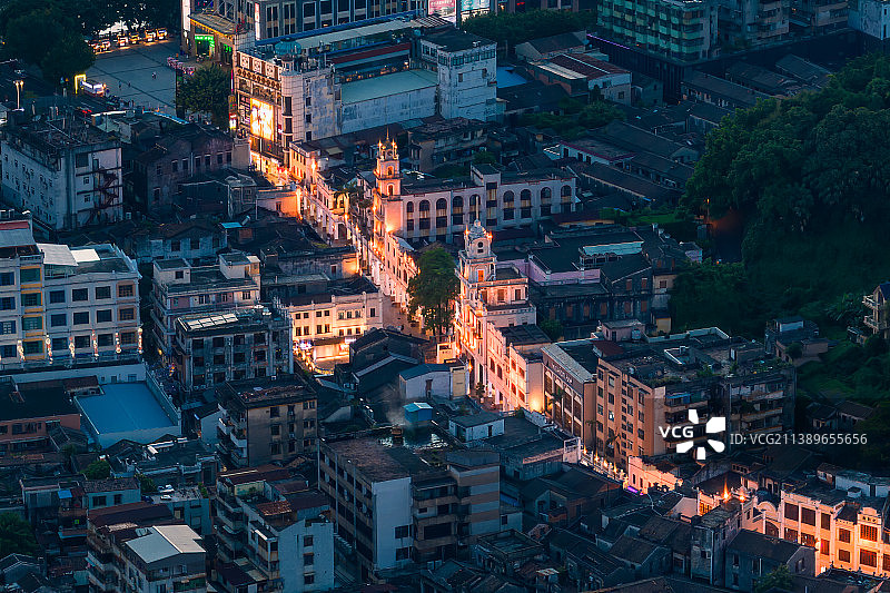 航拍广东中山地标建筑城市风光图片素材