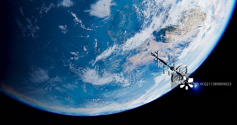 3D太空空间站高清插图图片素材