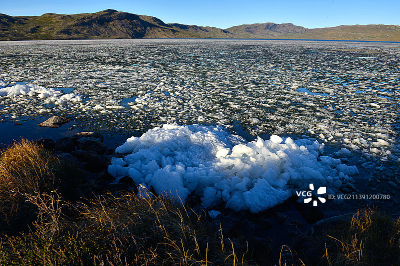 康克鲁斯瓦格(Kangerlussuaq)冰湖图片素材