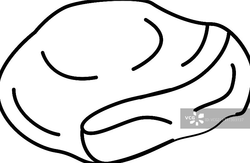 剥皮牡蛎线条图标图片素材