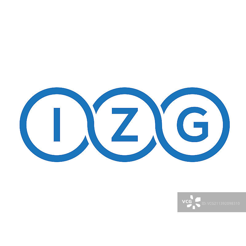 Mobileizg字母标志设计在白色背景图片素材