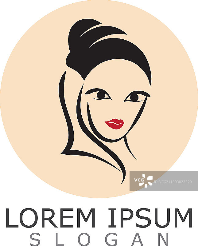 美女脸女人模板logo图片素材