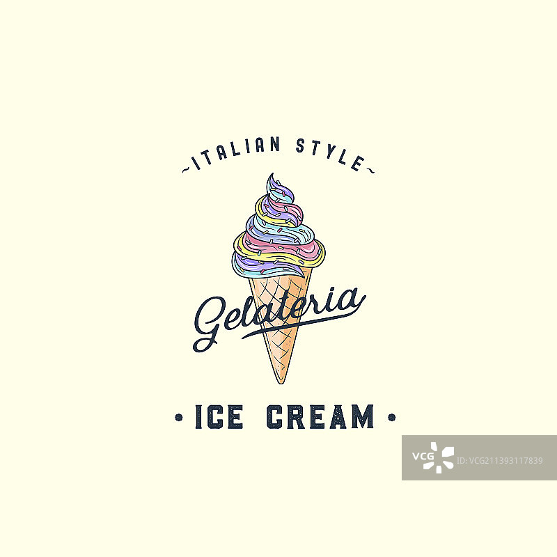 意大利冰淇淋的标志是冰图片素材
