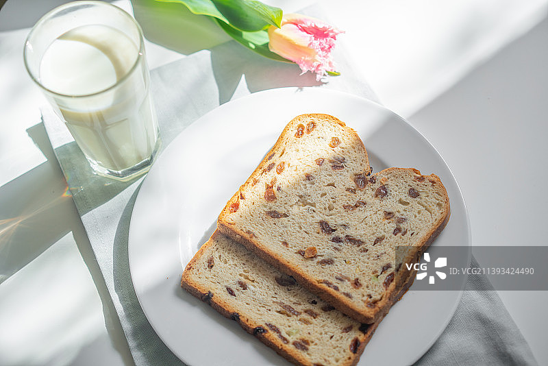 面包牛奶营养西式早餐图片素材