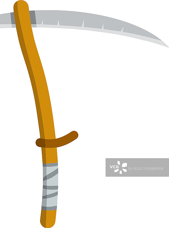 乡村镰刀:一种带刀片的木制工具图片素材