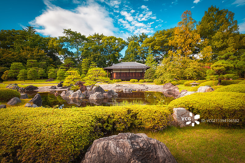 日本京都岚山自然建筑风光图片素材
