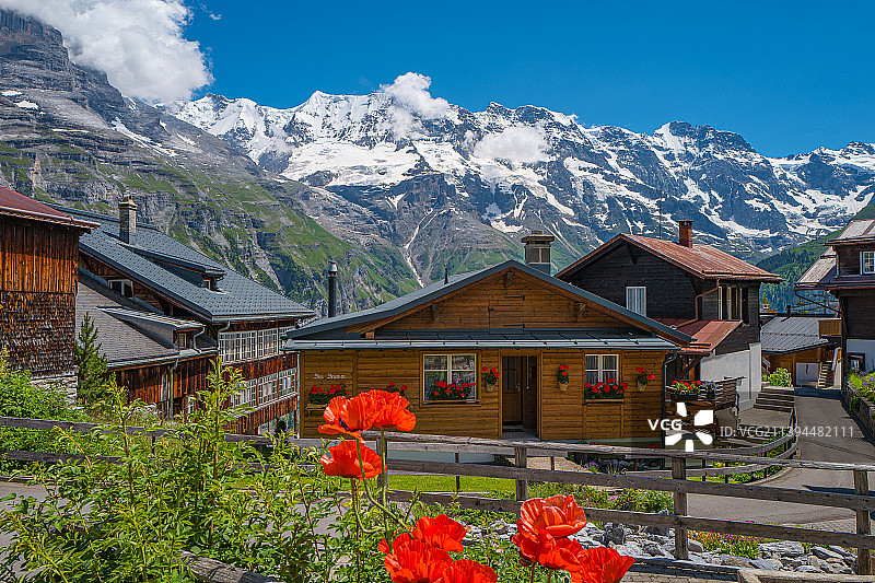 瑞士悬崖小镇——米伦风光图片素材