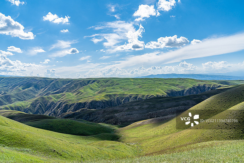 新疆伊犁州喀拉峻草原风光图片素材