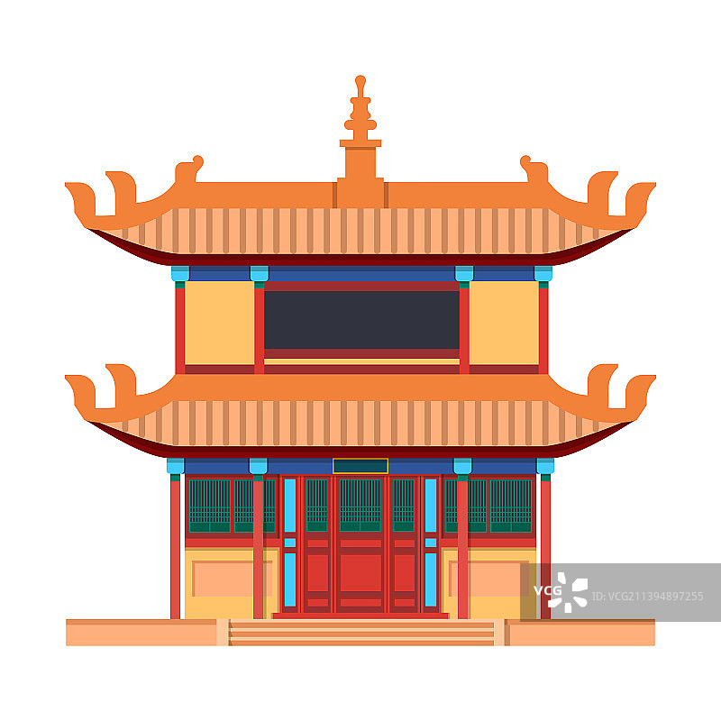 中国寺庙、宫殿或居所的象征图片素材