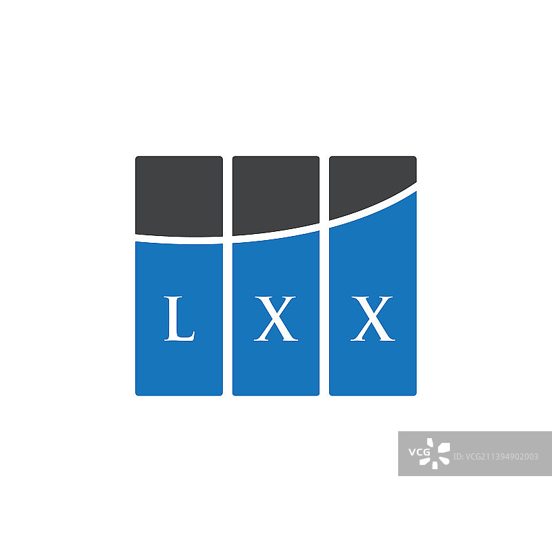 白底LXX字母logo设计图片素材