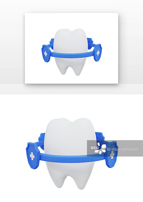 全国爱牙日矫正牙齿3D元素图片素材