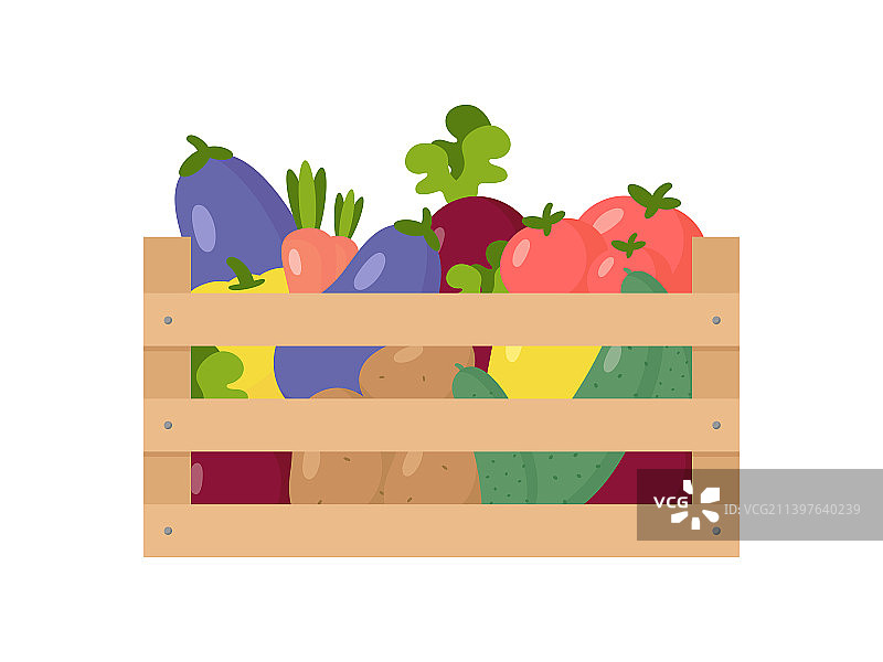 成熟蔬菜盒装图片素材