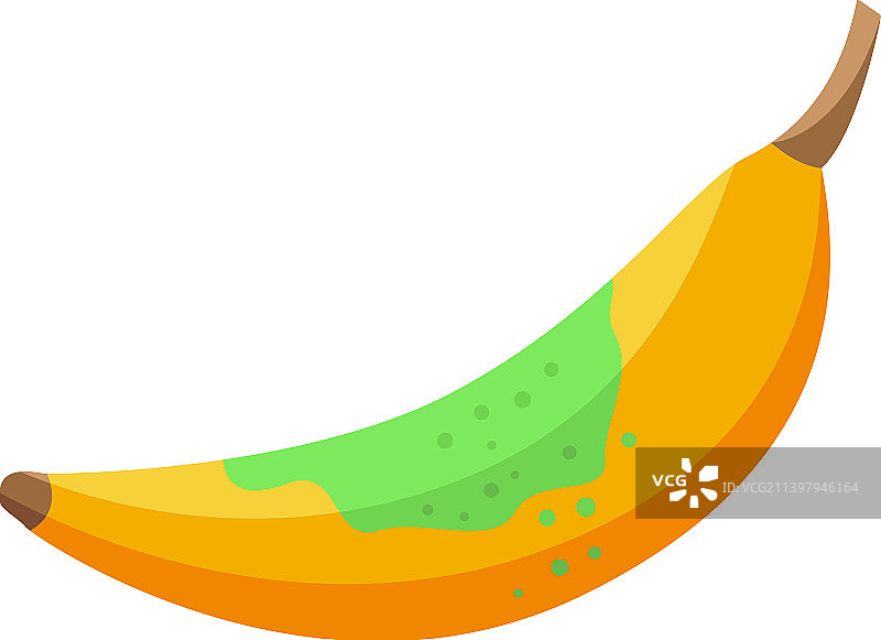 受污染的香蕉是等距食物图片素材