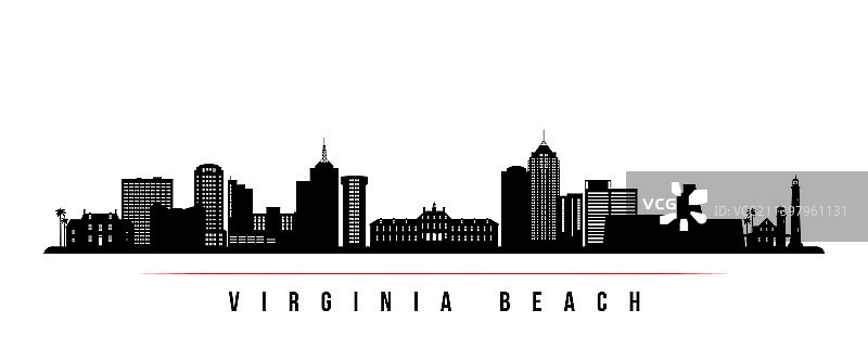弗吉尼亚海滩天际线横条旗图片素材