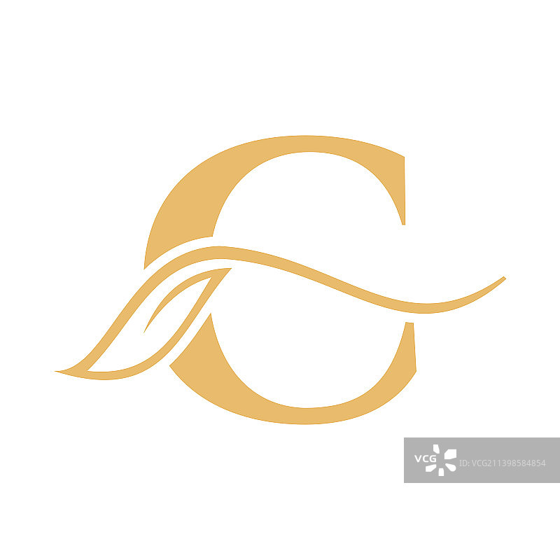 字母c美花logo具有创意理念图片素材