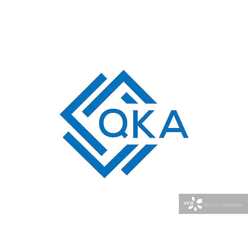 字母logo设计在白底Qka图片素材