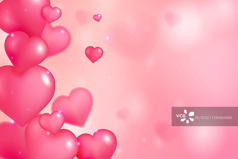 情人节海报设计模板粉红色图片素材
