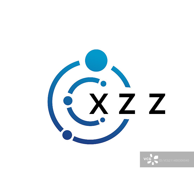 XZZ字母科技白色标志设计图片素材