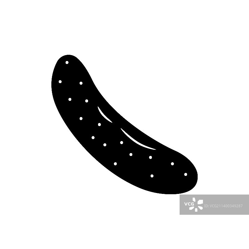 黄瓜蔬菜图标线黑色eps 10图片素材