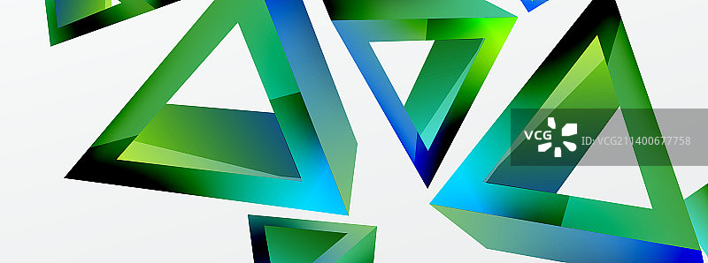 三维三角形抽象背景基本形状图片素材