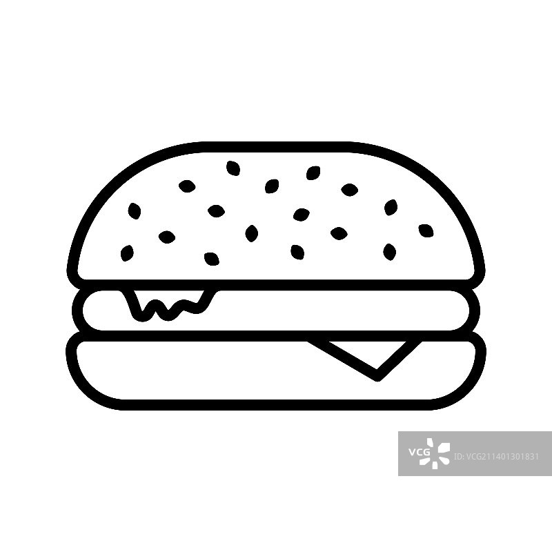 汉堡汉堡图标快餐象形图图片素材