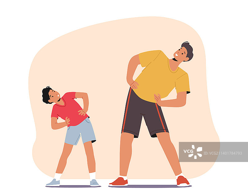 家庭体育锻炼青年运动员男女图片素材