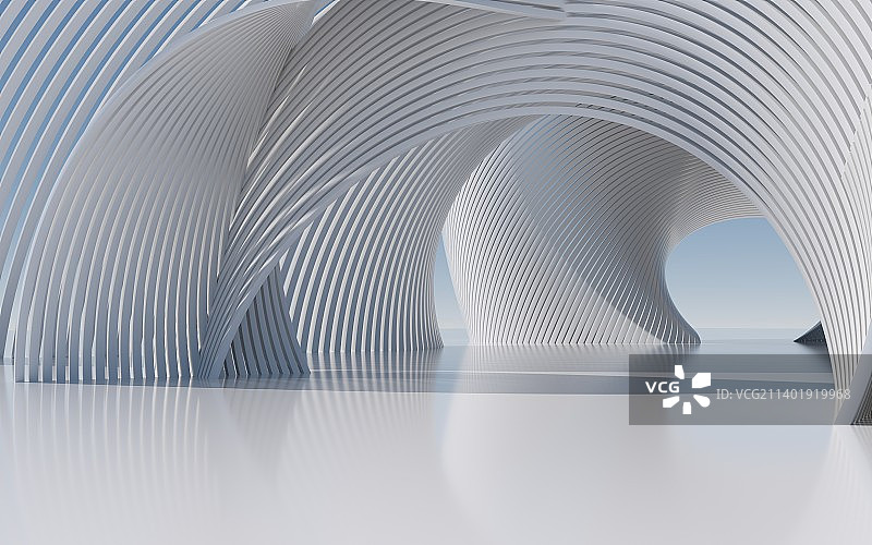 三维渲染科幻感建筑图片素材
