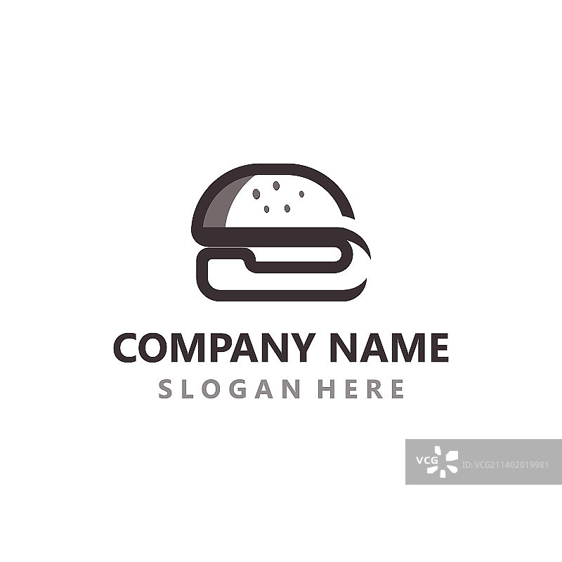 汉堡牛肉标志设计餐厅模板形象图片素材