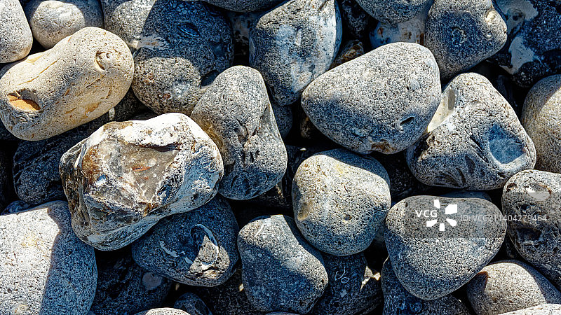法国奥尔特，鹅卵石的全景照片图片素材
