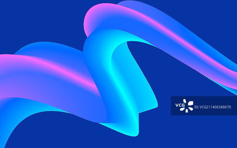 现代彩色流动海报波液体形状在图片素材