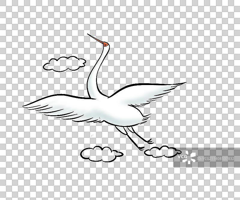飞翔的白鹤图片素材