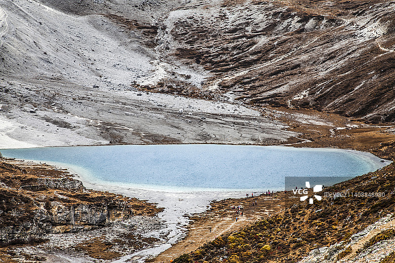 亚丁牛奶海—冰川湖泊图片素材