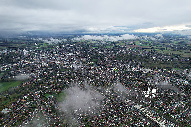 英国上空的风暴云图，英国，英国图片素材