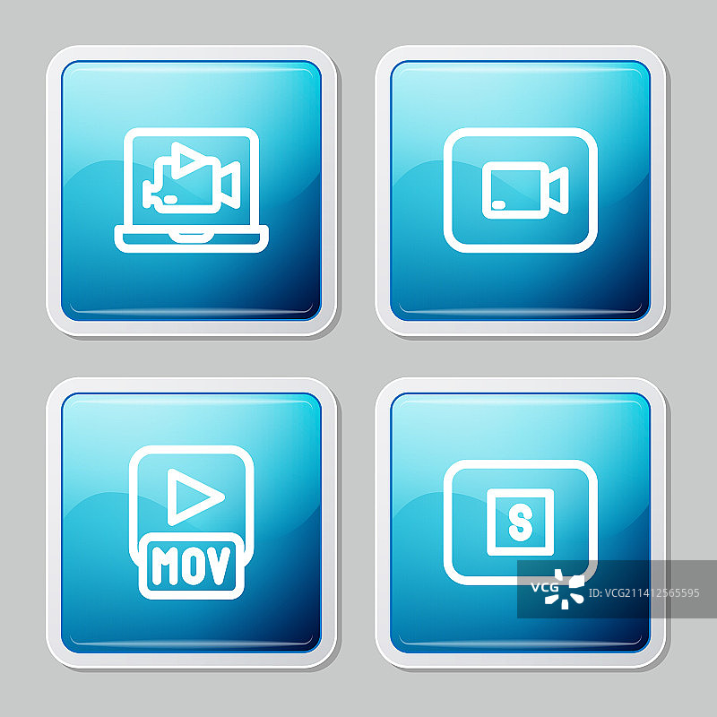 设置在线播放视频按钮mov文件图片素材