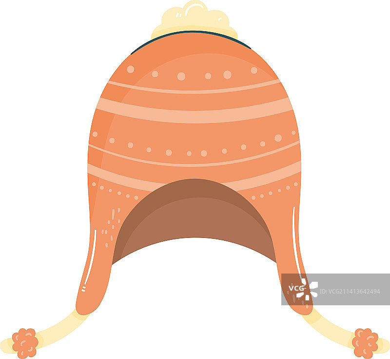 橙色帽子冬季衣服图片素材